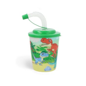 PAHAR PENTRU BĂUTURI / ÎNGHEȚATĂ CU PAI - DINOZAUR (12 buc.)