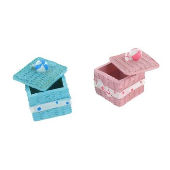 Cutiuță Decorativă pentru Depozitare - Roz/Albastru (2 buc.)