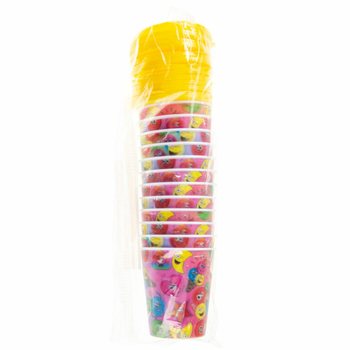 Pahar cu pai / Pahar pentru &icirc;nghețată &ndash; Smiley, 250 ml (12 buc.)
