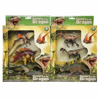 SET 3 FIGURINE DE JOC DINOZAUR - &Icirc;N CUTIE MARE DE CADOU (1 buc.)