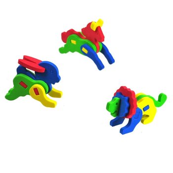 Puzzle 3D din Spumă - Animale (12 buc.)