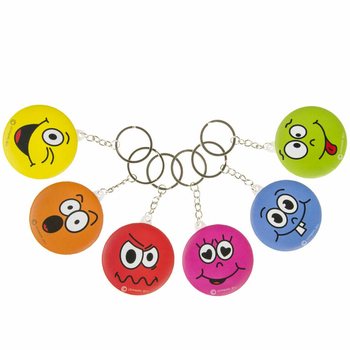 Brelocuri Smiley cu oglindă (48 bucăți)