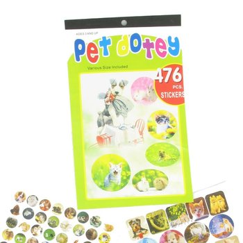 CARTE CU AUTOCOLANTE - ANIMALE (12 buc.)