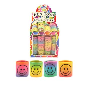 MINI SPIRALĂ SMILEY Ø3.5 CM ÎN DISPLAY (60 buc)
