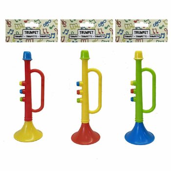 TROMPETĂ DE JUCĂRIE - 15 CM - MIX CULORI (12 buc.)