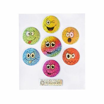 ABȚIBILDURI CU SCLIPICI - MODEL: SMILEY (100 buc.)