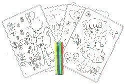 SET PLANȘE DE COLORAT CU CARIOCI (12 buc.)