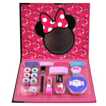 SET DE SCRIS MACHIAJ DISNEY MINNIE MOUSE &Icirc;N FORMĂ DE CARTE (3 buc.)