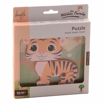 JOUECO - THE WILDIES FAMILY MIX PUZZLE DIN LEMN - De la 12 Luni (12 buc.)