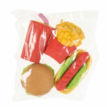 Set 4 Gume de Șters Fast Food (Cutie Display 12x)