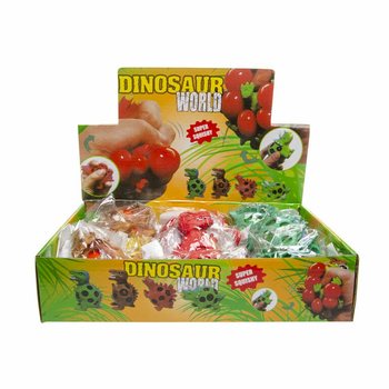 Minge squishy cu plasă dinozaur - Display (12 buc.)