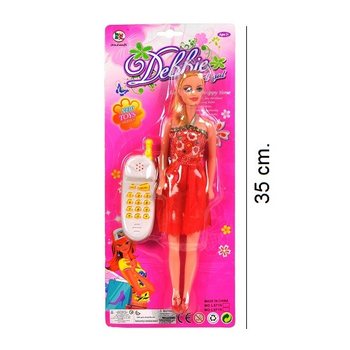 PĂPUȘĂ DEBBY CU TELEFON PE CARTON (6 buc.)