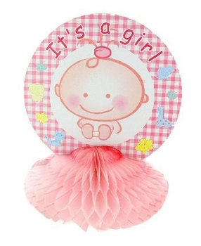 Decorațiune de Masă Nou-Născut - Roz Baby (12 buc.)