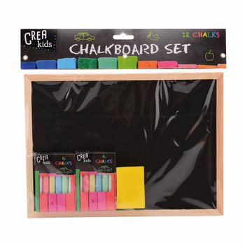 Set Tablă de Scris CREA KIDS 29x21CM cu Cretă și Burete (12 buc.)
