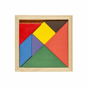 Set Puzzle Tangram din Lemn (12 piese)
