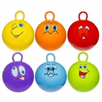 Minge de sărit - Smiley - Diametru: 46 cm (6 buc.)