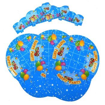 6 COIFURI ANIVERSARE SPIRALĂ &Icirc;N PUNGĂ (6 buc.)