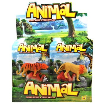 SET MARE DE JOACĂ ANIMALE SĂLBATICE PE CARD (12 buc.)
