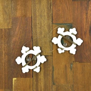 2 Ornamente Fulg de Nea din Lemn (12 buc.)