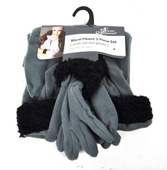 Set microfleece din 3 piese gri