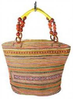Geantă B-Fair Beads Galben/Maro - Lucrată Manual