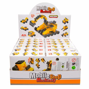 Cărămizi de construcție - Vehicule de construcții (12 buc.)