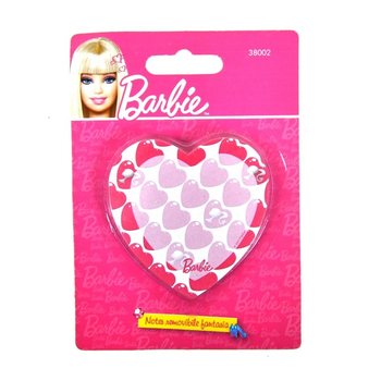BLOCNOTES BARBIE &Icirc;N FORMĂ DE INIMĂ PE CARTON (6 buc.)