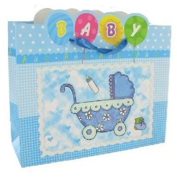 PUNGĂ CADOU NAȘTERE - BABY BLUE (12 buc.)