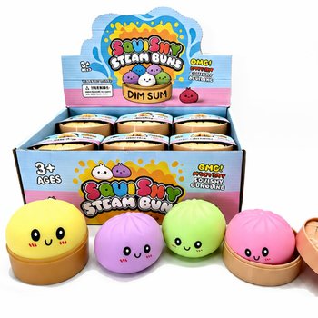 RAGE - Squishy Bun Dumplings MARE (Dim. 8.5 x 8.5 x 4.8 Cm) - Jucărie Fidget Virală 2026 (12 buc.)