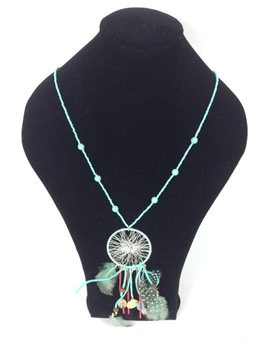 Colier în Stil Ibiza cu Dreamcatcher Mentă (1 buc)