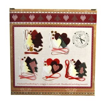 Set 5 Piese Creează-ți propriile Decorațiuni de Crăciun - Model 1 (6 buc.)