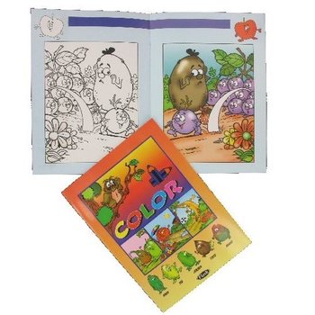CARTE DE COLORAT FRUCTE ȘI LEGUME (12 buc.)