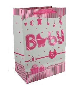 PUNGĂ CADOU NAȘTERE - ROZ BEBE (12 buc.)