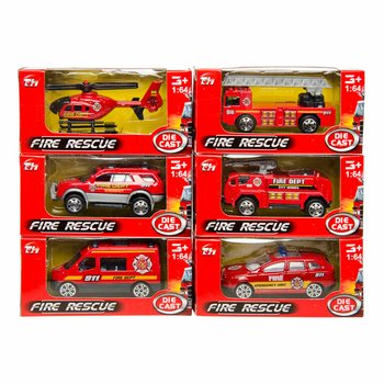 MIX DE VEHICULE DE POMPIERI DIN METAL &Icirc;N DISPLAY (36 buc.)