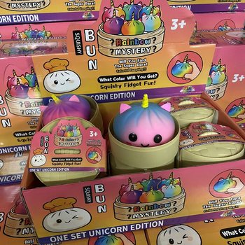 RAGE - Squishy Bun Dumplings MARI - EDIȚIE UNICORN (8,5 x 8,5 x 7,5 cm) (12 buc.)
