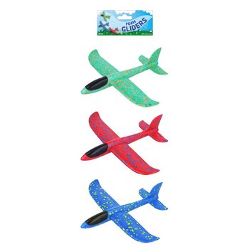AVIOANE PLANOARE DIN SPUMĂ - 23CM - CULORI MIXTE (24 buc.)