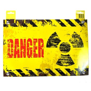PLĂCUȚĂ DECORATIVĂ UȘĂ - "DANGER" / "KEEP OUT" (12 buc.)