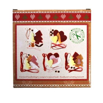 Set DIY 5 Piese pentru Confecționarea Ornamentelor de Crăciun - Model 2 (6 buc.)