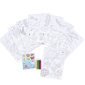 SET MARE DE COLORAT - MODEL: SEA LIFE - Dim 22x30x1 CM (12 buc)