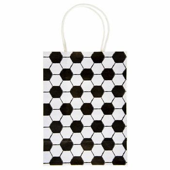 Pungi Cadou din H&acirc;rtie Fotbal 16x9x22 CM (12 bucăți)