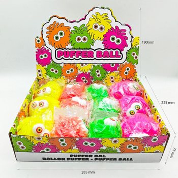 MINGE PUFFER CU OCHI - 10CM - &Icirc;N DISPLAY (12 buc)