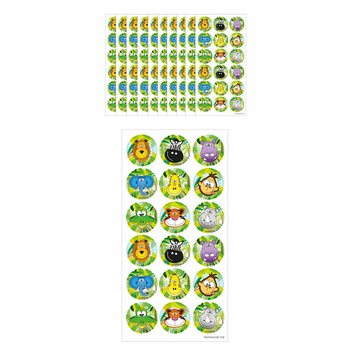 ABȚIBILDURI FUN – JUNGLE 18 ABȚIBILDURI PE COALĂ (10 buc.)