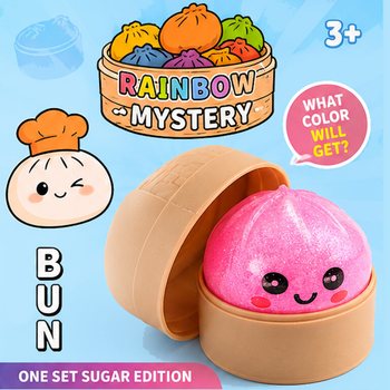 RAGE - Jucărie Squishy SUGAR EDITION Bun Dumplings MICĂ (5.3 x 5.3 x 4.1 Cm) Viral 2026 Fidget Toy (24 buc.)