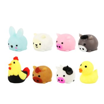 SQUISHY PENTRU TOMBOLĂ - ANIMALE DE LA FERMĂ - &Icirc;N DISPLAY (96 buc.)