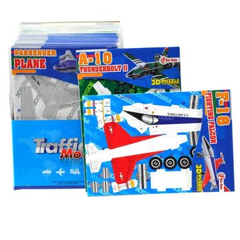 Puzzle-uri 3D avioane &icirc;n display (64 buc.)