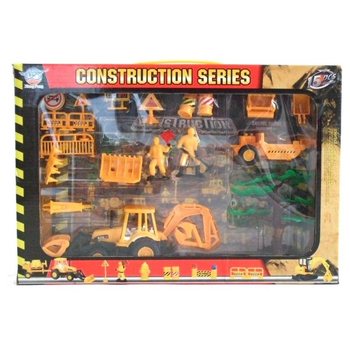 Set de construcție cu vehicule de șantier