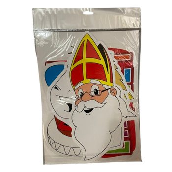 SINTERKLAAS SINT & PIET - SET DE 4 PANOURI DECORATIVE CU DOUĂ FEȚE (6 buc.)