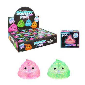 CĂCĂȚEL ANTISTRES DE STR&Acirc;NS - CU UMPLUTURĂ SUGAR GEL SCLIPICI - DIVERSE CULORI - &Icirc;N DISPLAY (12 buc.)