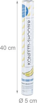 Tun de confetti Banană &ndash; Culoare: galben - 40 cm - party popper (10 buc.)