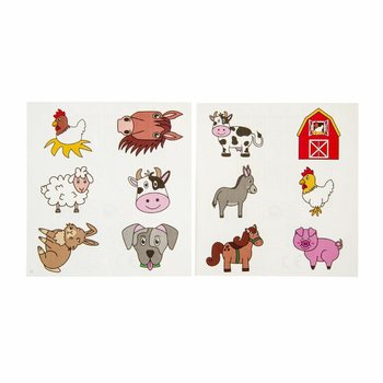 TATUAJE DISTRACTIVE - ANIMALE DE FERMĂ (96 bucăți)